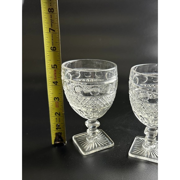 Charming Vintage 1960s Clear Glass Goblets (Set of 3) Park Lane By Colony Glass - Picture 9 of 11